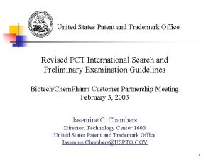 United States Patent and Trademark Office Revised PCT