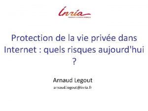 Protection de la vie prive dans Internet quels