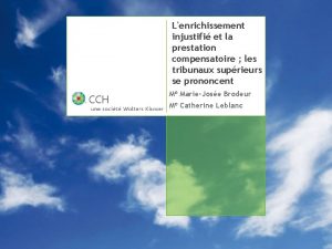 Lenrichissement injustifi et la prestation compensatoire les tribunaux