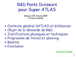 RD Ponts Diviseurs pour Super ATLAS Runion CSP