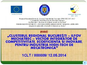 proiect CLUSTERUL REGIONAL BUCURETI ILFOV MECHATREC VECTOR INTEGRATOR