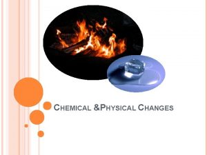 CHEMICAL PHYSICAL CHANGES DEFINITIONS Physical Property a property