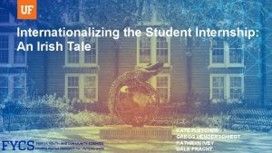 Internationalizing the Student Internship An Irish Tale KATE