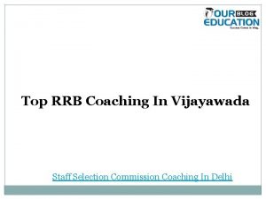 Top RRB Coaching In Vijayawada Staff Selection Commission