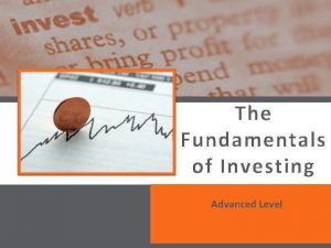 The Fundamentals of Investing Advanced Level Investments assets