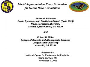 Model Representation Error Estimation for Ocean Data Assimilation