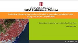 Statistical disclosure control on visualising geocoded population data