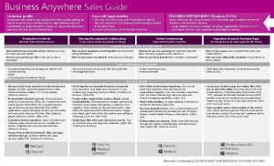 Business Anywhere Sales Guide Customer profile Businesses that