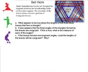 Bell Work a What appears to be true