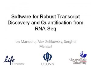 Software for Robust Transcript Discovery and Quantification from