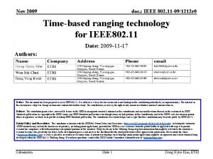 Nov 2009 doc IEEE 802 11 091212 r