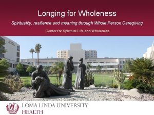 Longing for Wholeness Spirituality resilience and meaning through