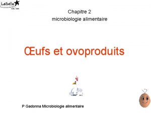 Chapitre 2 microbiologie alimentaire ufs et ovoproduits P