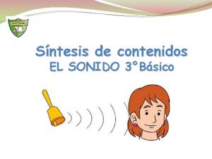 Sntesis de contenidos EL SONIDO 3Bsico Antes de