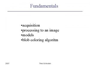 Fundamentals acquisition processing to an image models blob