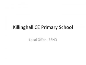 Killinghall CE Primary School Local Offer SEND SEND