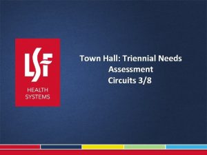 Town Hall Triennial Needs Assessment Circuits 38 Agenda