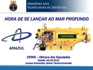 AMAZNIA AZUL TECNOLOGIAS DE DEFESA SA IATPINA AMAZNIA