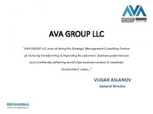 AVA GROUP LLC AVA GROUP LLC aims at