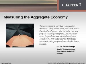 Introduction Thinking Like an Economist CHAPTER 7 Measuring