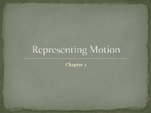 Representing Motion Chapter 2 2 1 Picturing Motion