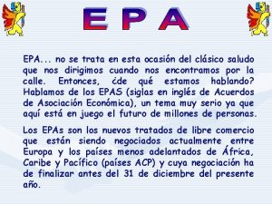 EPA no se trata en esta ocasin del