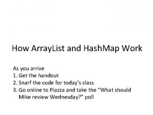 How Array List and Hash Map Work As