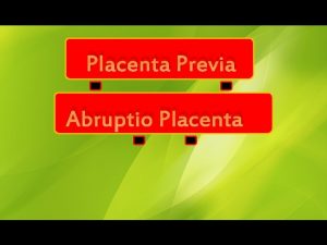 Placenta Previa Abruptio Placenta Placenta Previa Objective Placenta