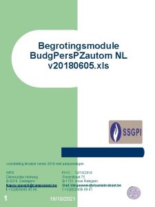 Begrotingsmodule Budg Pers PZautom NL v 20180605 xls