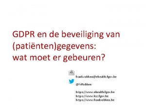 GDPR en de beveiliging van patintengegevens wat moet