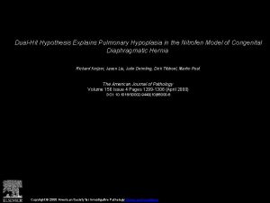 DualHit Hypothesis Explains Pulmonary Hypoplasia in the Nitrofen