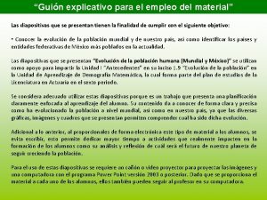 Guin explicativo para el empleo del material Las