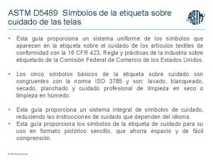 ASTM D 5489 Smbolos de la etiqueta sobre