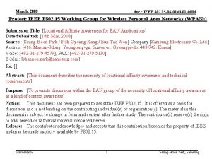 March 2008 doc IEEE 802 15 08 0146