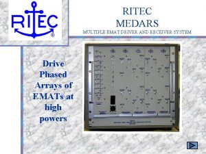 Your Logo Here RITEC MEDARS MULTIPLE EMAT DRIVER
