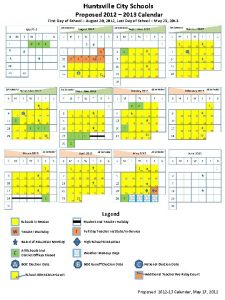 Huntsville City Schools Proposed 2012 2013 Calendar First