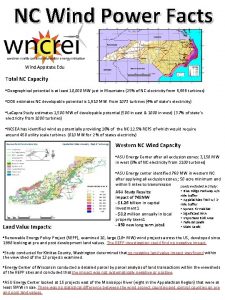NC Wind Power Facts Wind Appstate Edu Total