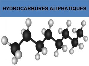 HYDROCARBURES ALIPHATIQUES Hydrocarbures saturs et insaturs Les hydrocarbures