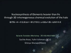 Nucleosynthesis of Elements heavier than Fe through 3