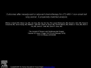 Outcomes after neoadjuvant or adjuvant chemotherapy for c