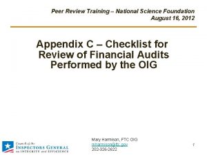 Peer Review Training National Science Foundation August 16