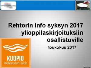 l muuta perustyylidiaa Rehtorin info syksyn 2017 ylioppilaskirjoituksiin