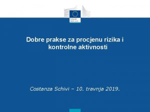 Dobre prakse za procjenu rizika i kontrolne aktivnosti