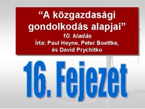 A kzgazdasgi gondolkods alapjai 10 kiads rta Paul