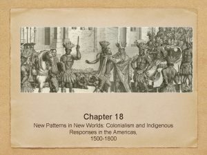 Chapter 18 New Patterns in New Worlds Colonialism