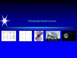 Parameteriserte kurver Parameterisert kurve i planet Def En