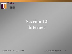 Seccin 12 Internet Curso Bsico de C I