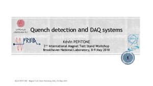 Quench detection and DAQ systems Kvin PEPITONE 2