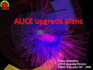 ALICE upgrade plans Paolo Giubellino LHCC Upgrade Review