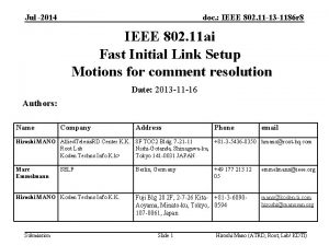 Jul 2014 doc IEEE 802 11 13 1186